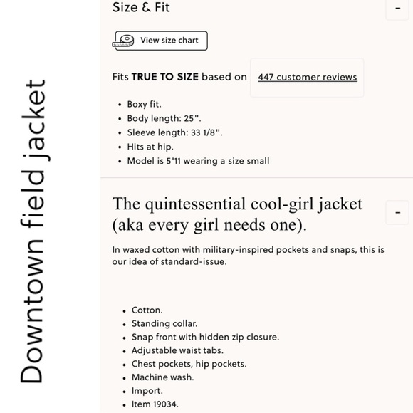 J. CREW 19034 BLUE DOWNTOWN FIELD WAXED 100% COTTON PLACKET UTILITY JACKET - Picture 4 of 16